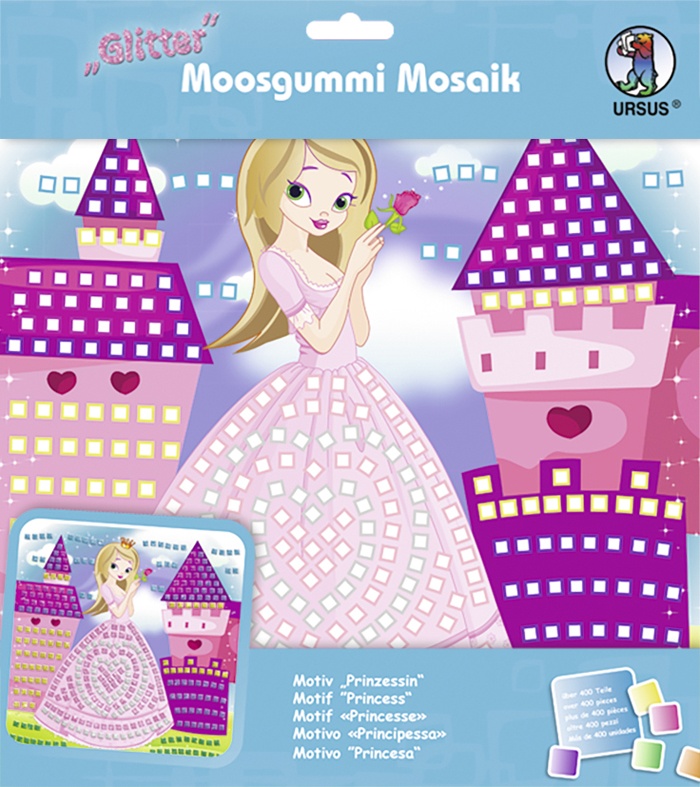 Moosgummi Mosaik Glitter Prinzessin