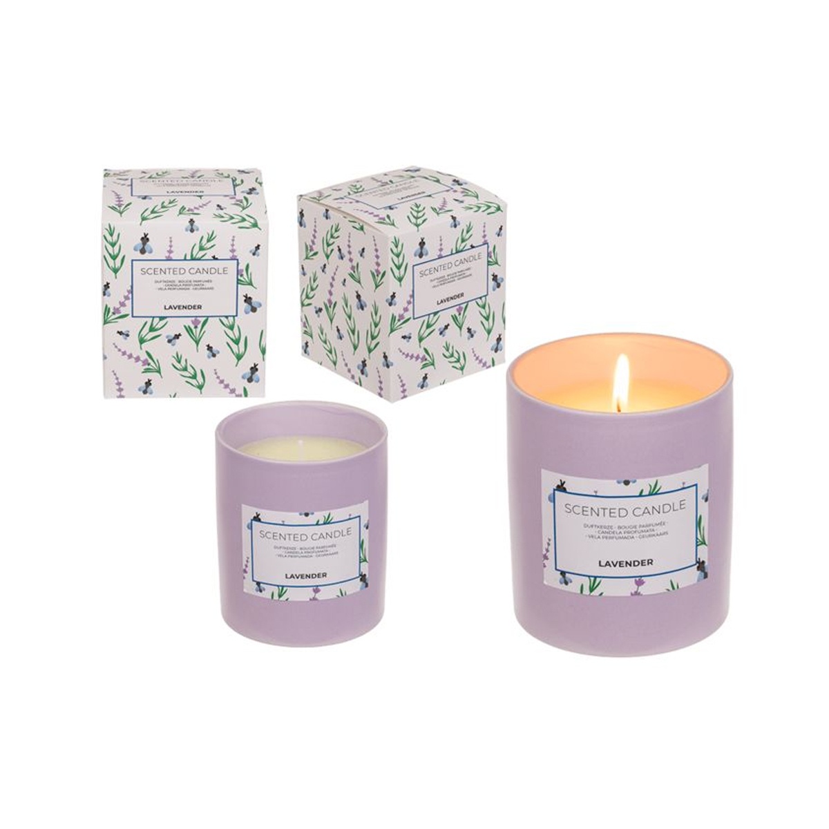 Duftkerze Kerze Lavender im Geschenkkarton