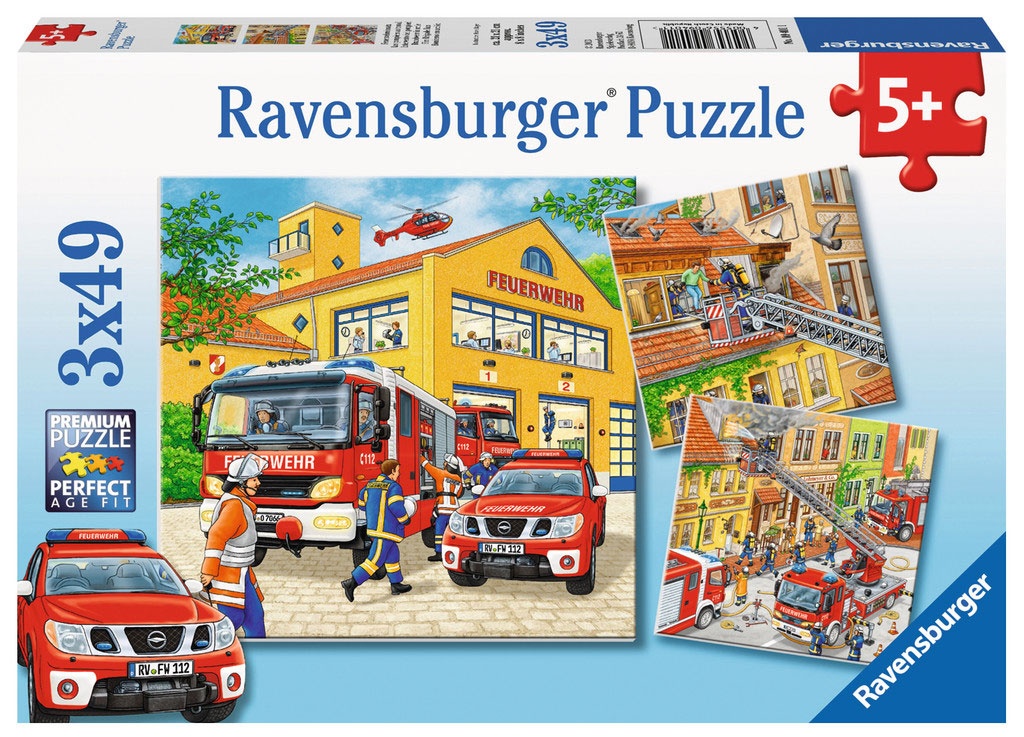 Ravensburger Puzzle Feuerwehreinsatz  3x49 Teile