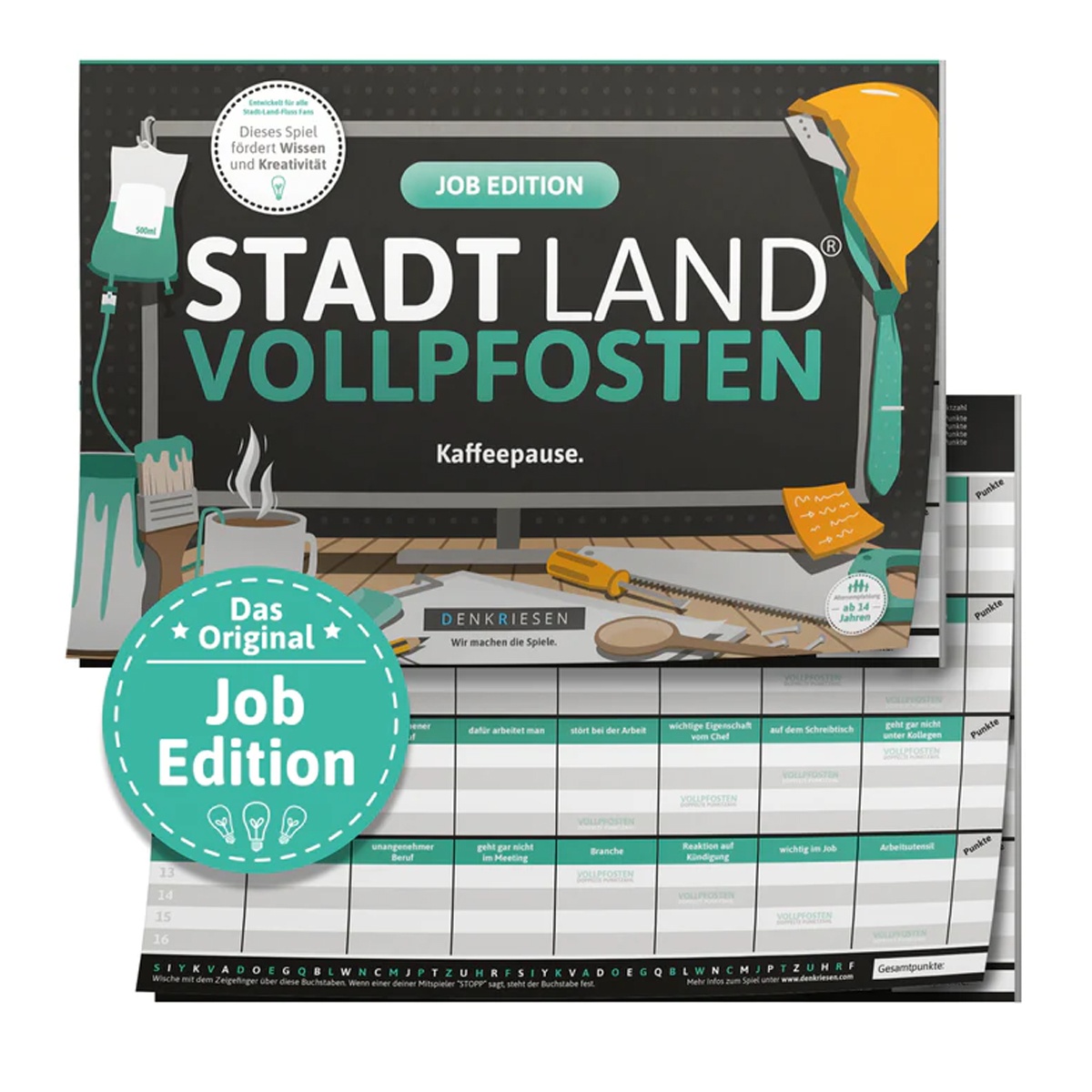 Stadt Land Vollpfosten - Job Edition - Kaffeepause A4