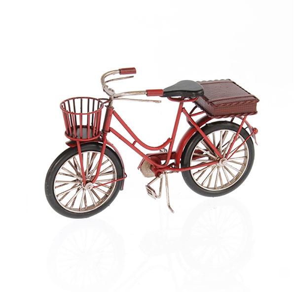 Goldbach Metall Fahrrad mit Korb rot