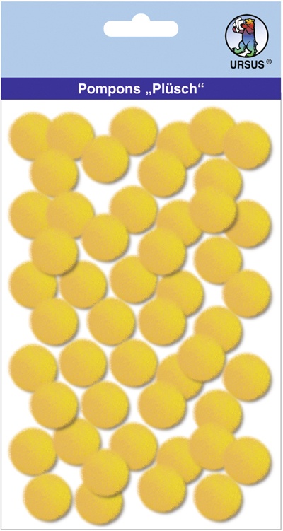 Pompons Plüsch Ø 20mm gelb