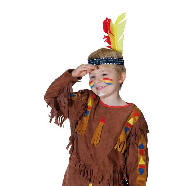 Kostüm-Zubehör Stirnband Indianer