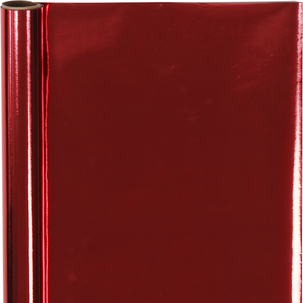 Geschenkpapier-Rolle Metallic rot 50 cm x 4 m