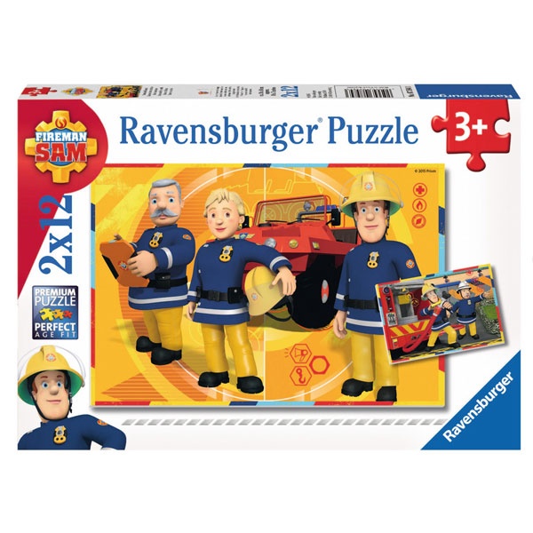 Ravensburger Puzzle Feuerwehrmann Sam im Einsatz 2x12 Teile
