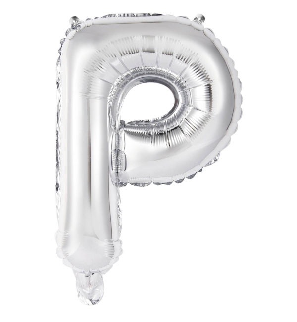 Folienballon Buchstabe P silber