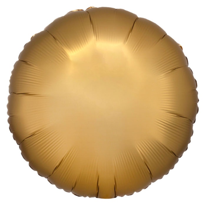 Amscan Folienballon Silk Lustre Rund Gold 43 cm