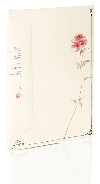 Rössler Papier Designpack 5 Blatt/5 Umschläge La Rose