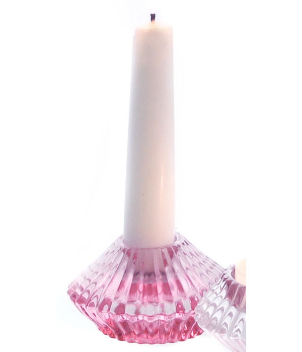 Kerzenhalter für Stabkerze pink