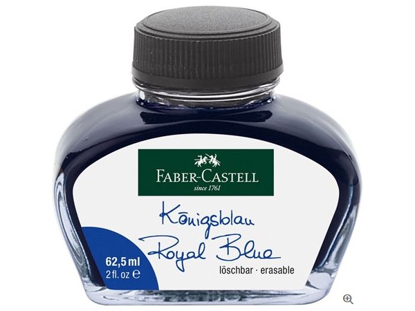 Faber-Castell Tinte Tintenglas Königsblau 62,5 ml löschbar