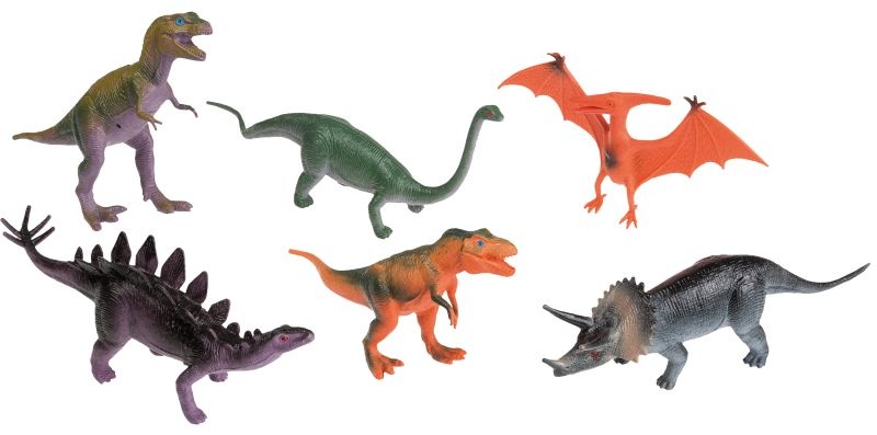 Spielset Dinosaurier 6 Stück 15 cm
