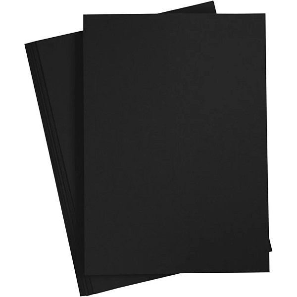 Bastelmaterial Karton 20 Blatt A4 180 g schwarz