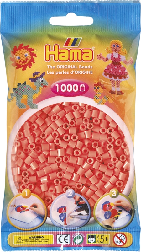 Hama Bügelperlen 1000 Stück pastell rot