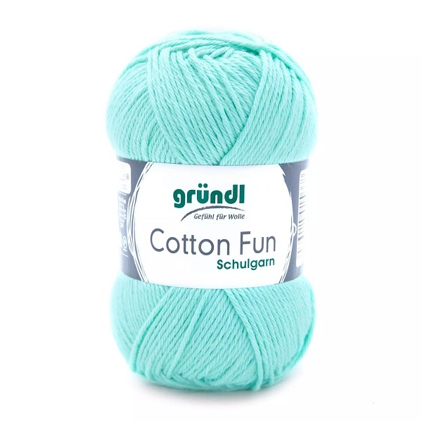 Gründl Wolle Cotton Fun 50 g mint Schulgarn