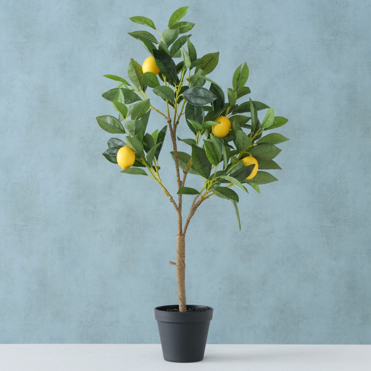 künstliche Topfpflanze Zitronenbaum aus Plastik H 73cm