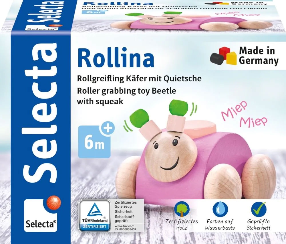 Selecta Rollina Rollgreifling Käfer rosa