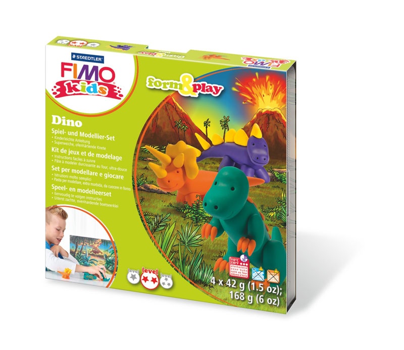 Staedler Fimo Kids Form & Play Modelliermasse Dino