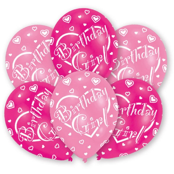 Ballons pink Birthday Girl