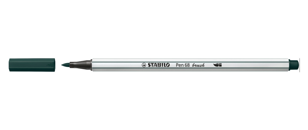 Stabilo Pen 68 brush Grünerde