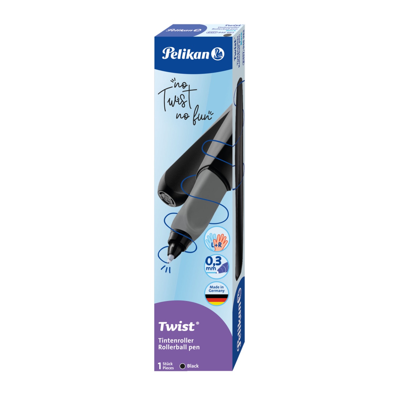 Pelikan Tintenschreiber Twist R457 schwarz LH&RH