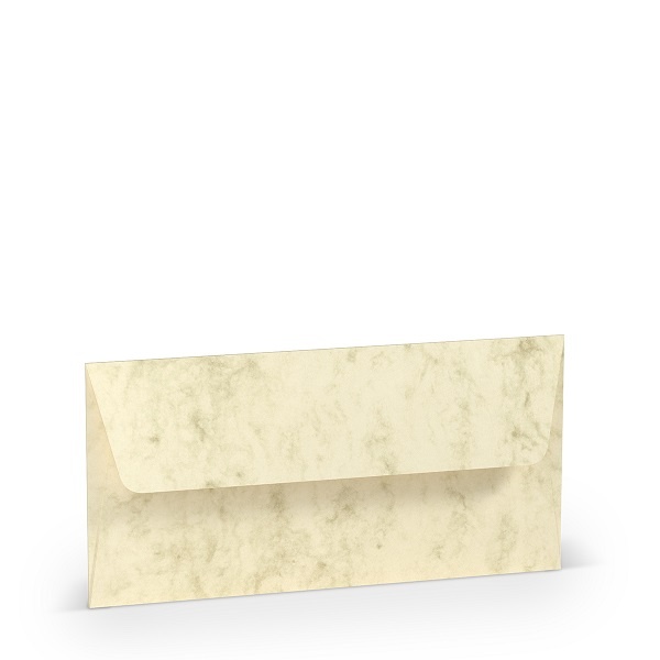 Rössler Paperado 5 Briefumschläge Dinlang chamois marmoriert