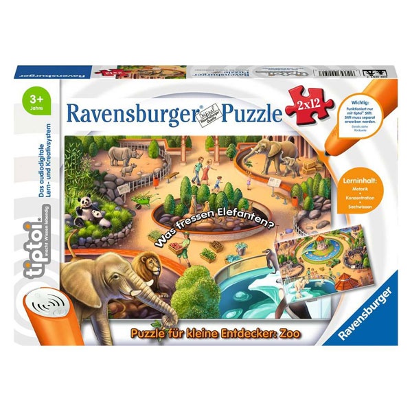 Ravensburger tiptoi Puzzle 2x12 Zoo