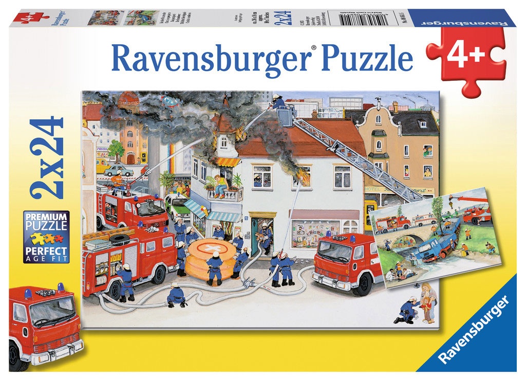 Ravensburger Puzzle Bei der Feuerwehr 2x24 Teile