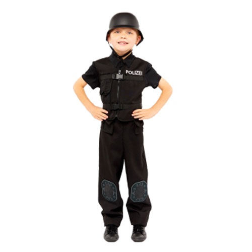 Kostüm Swat Cop Gr. 134 8-10 Jahre