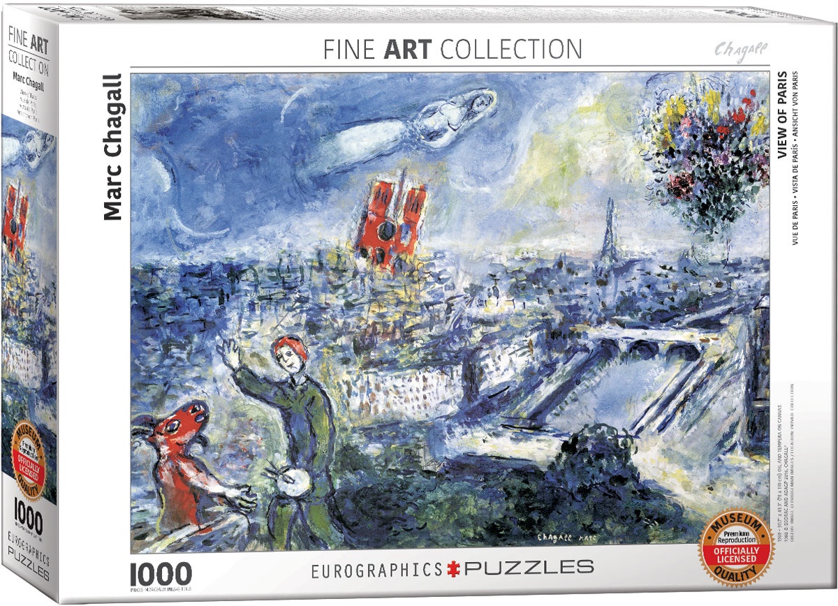 Puzzle Marc Chagall Ansicht von Paris 1000 Teile