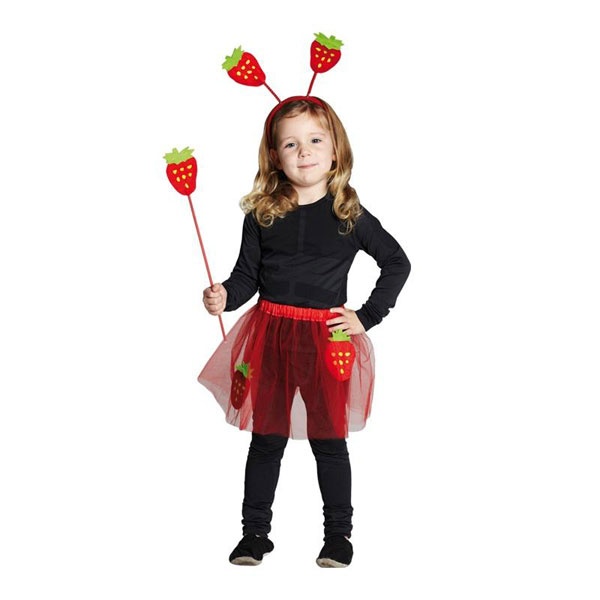 Kostüm Erdbeerchen-Set