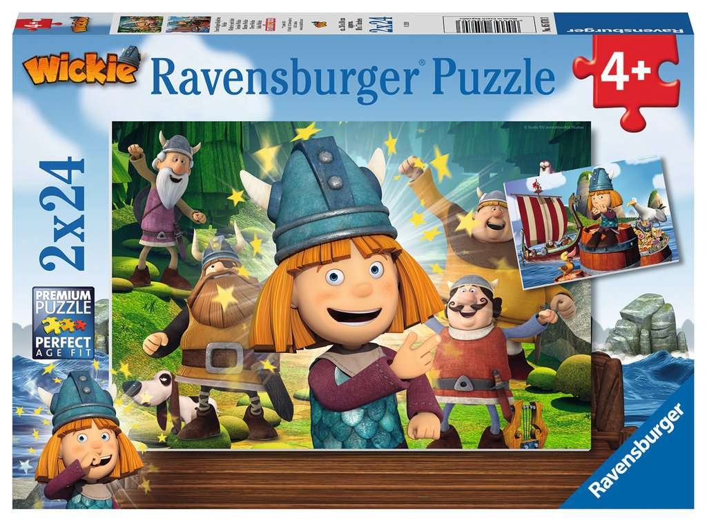 Ravensburger Puzzle Unser kluges Köpfchen Wickie 2 x 24