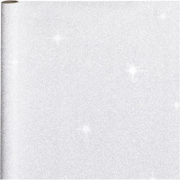 Geschenkpapier-Rolle Glitzer-Silber 50 cm x 300 cm
