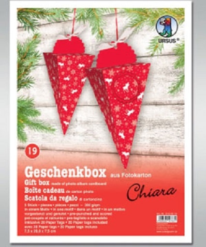 Bastelmappe Geschenkboxen-Set Chiara Weihnachtsmotiv 19