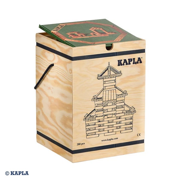 KAPLA-Holzplättchen Holzbausteine 280er Box grün