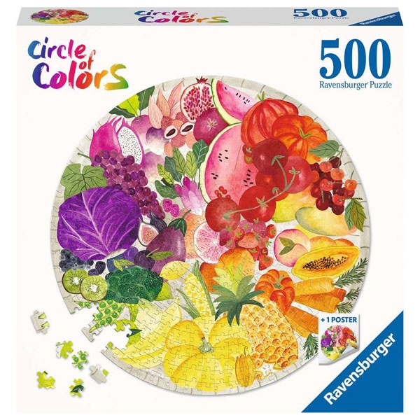 Ravensburger Puzzle 500 Circle of Colors Obst und Gemüse