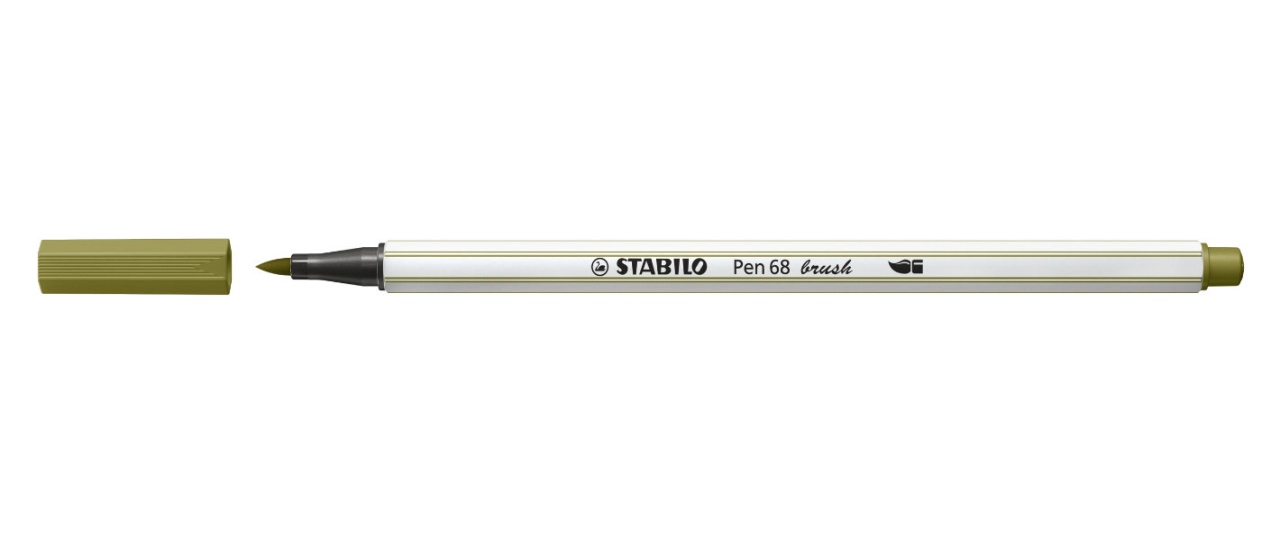 Stabilo Pen 68 brush Schlammgrün