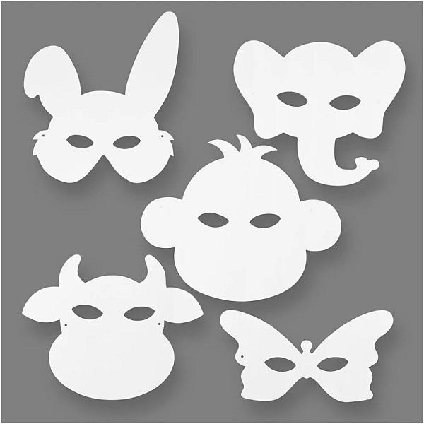 Bastelmaterial Tiermasken 5 Masken