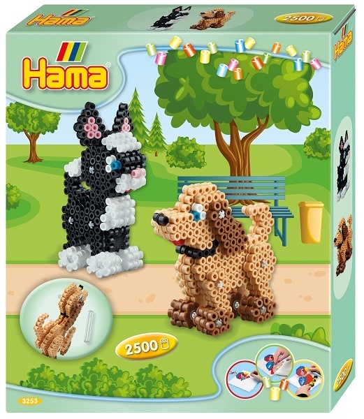 Hama Bügelperlen Geschenkpackung 3D Hund und Katze