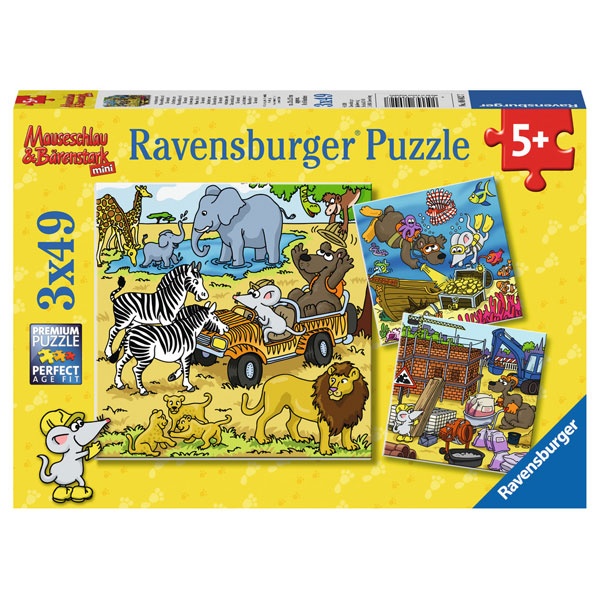 Ravensburger Puzzle Abenteuer mit Mauseschlau und Bären