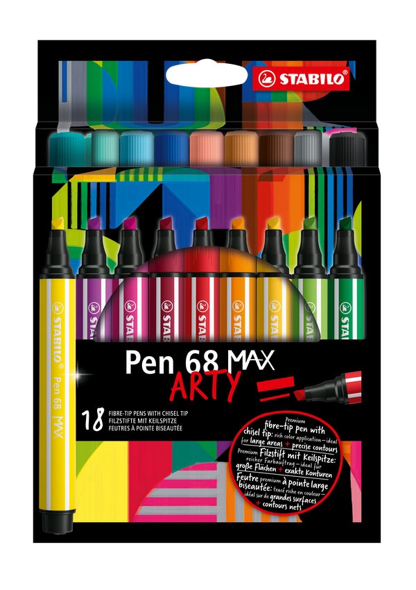 Stabilo Pen 68 MAX 18er ARTY