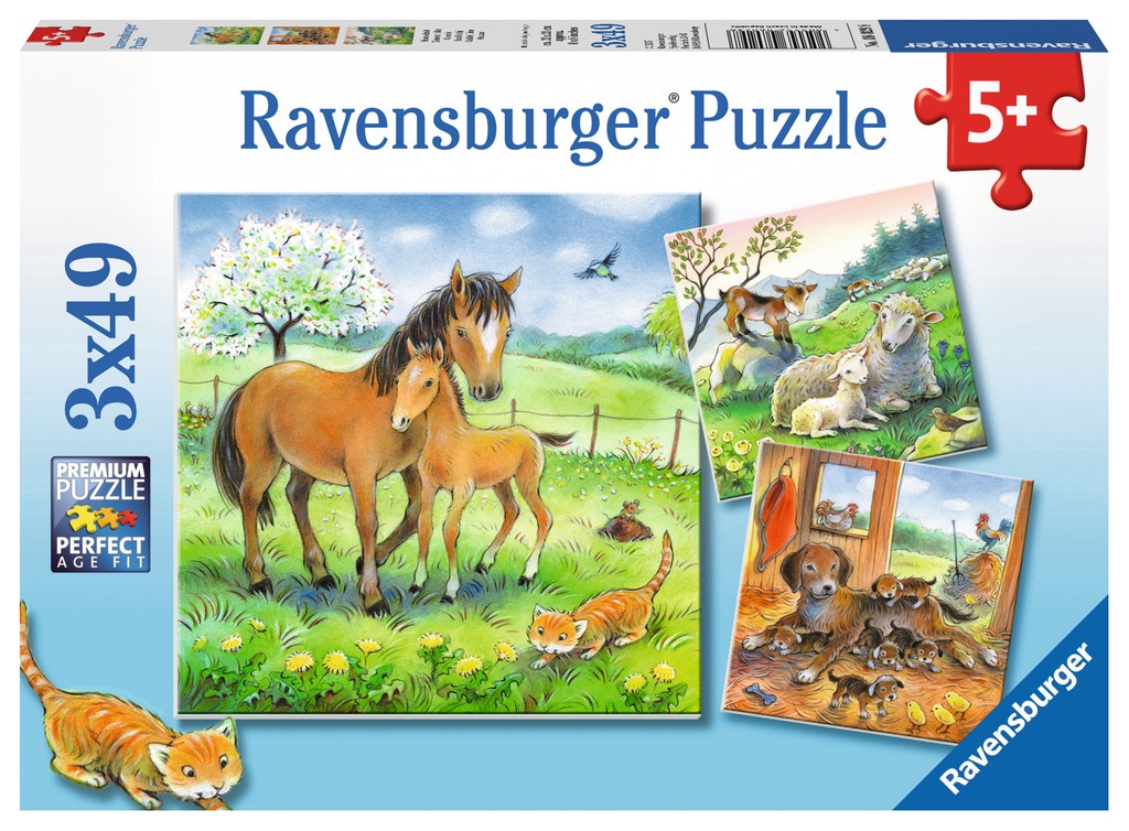 Ravensburger Puzzle Kuschelzeit 3 x 49 Teile