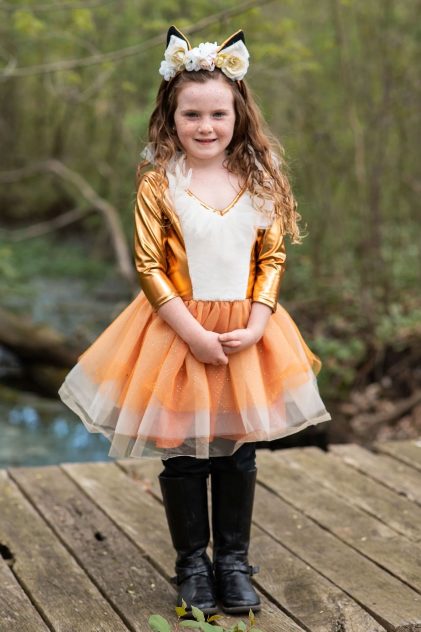 Kostüm Woodland Fuchs Kleid mit Haarreif 7-8 Jahre