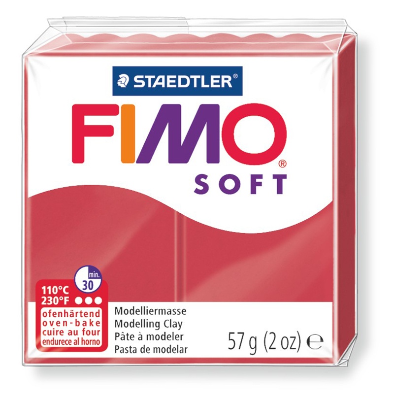Staedtler Modelliermasse Fimo soft 57 g kirschrot