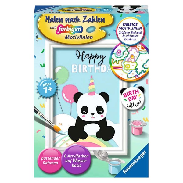 Ravensburger Malen nach Zahlen Happy Birthday Panda