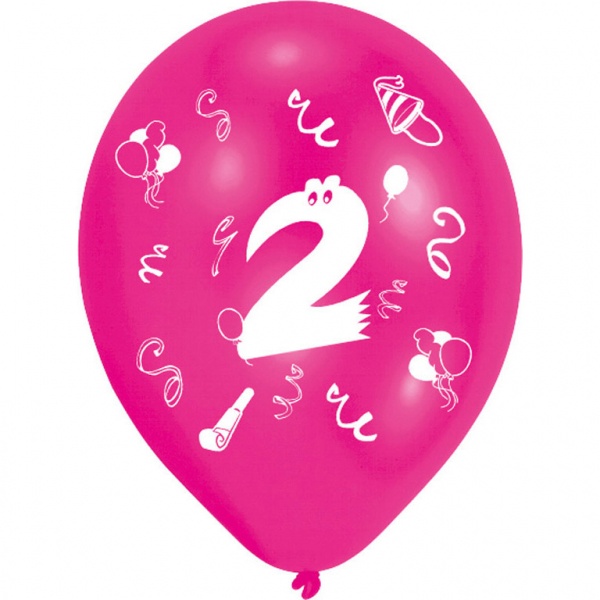 Luftballons mit Zahl 2