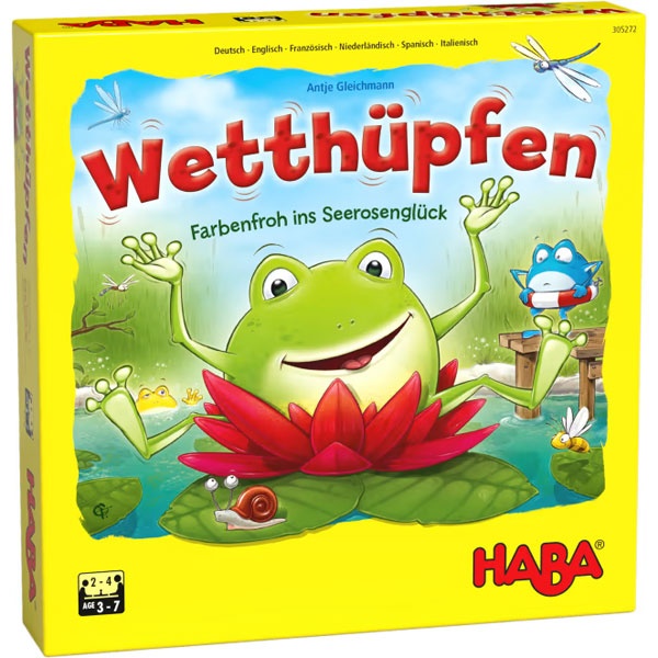 Haba Spiel Wetthüpfen - Farbenfroh ins Seerosenglück