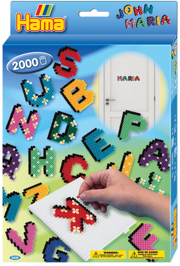 Hama Bügelperlen-Set Buchstaben Geschenkpackung 2000 Perlen