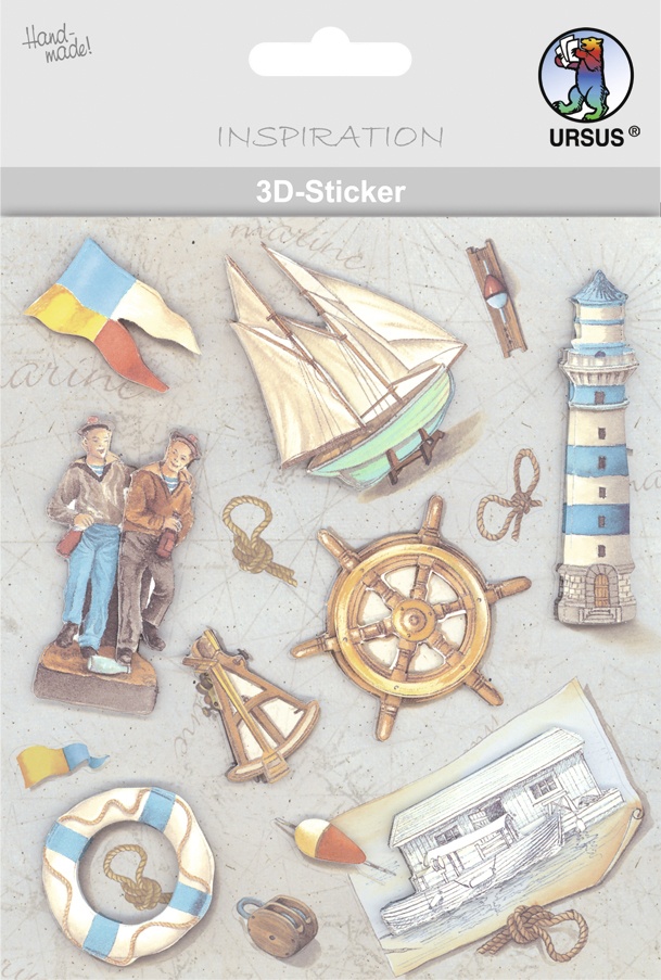 Bastelmaterial 3D-Sticker Maritim Motiv 19