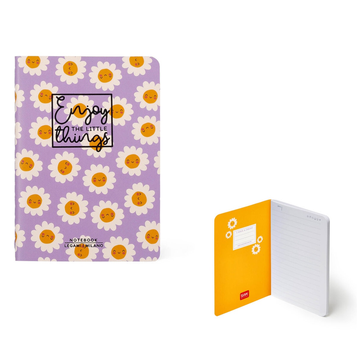 Liniertes Notizbuch - Small - A6-Format Blumen von Legami