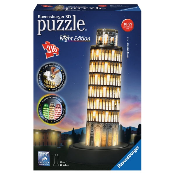 Ravensburger 3D Puzzle Pisa bei Nacht 216 Teile